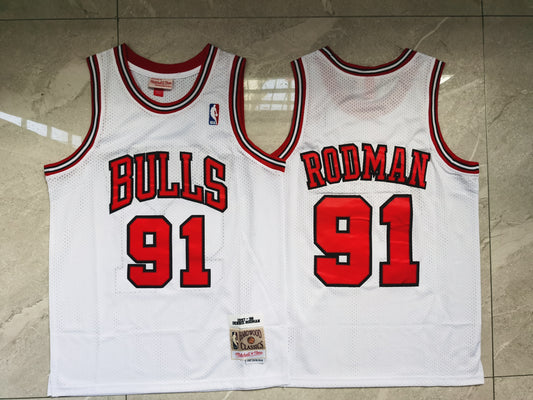 NBA Chicago Bulls Retro 1998 (Home-White, Away-Black) (Dennis Rodman, Scottie Pippen)