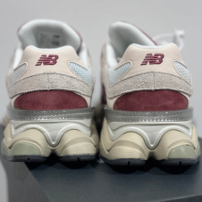 New Balance "9060 White & Wine Red"