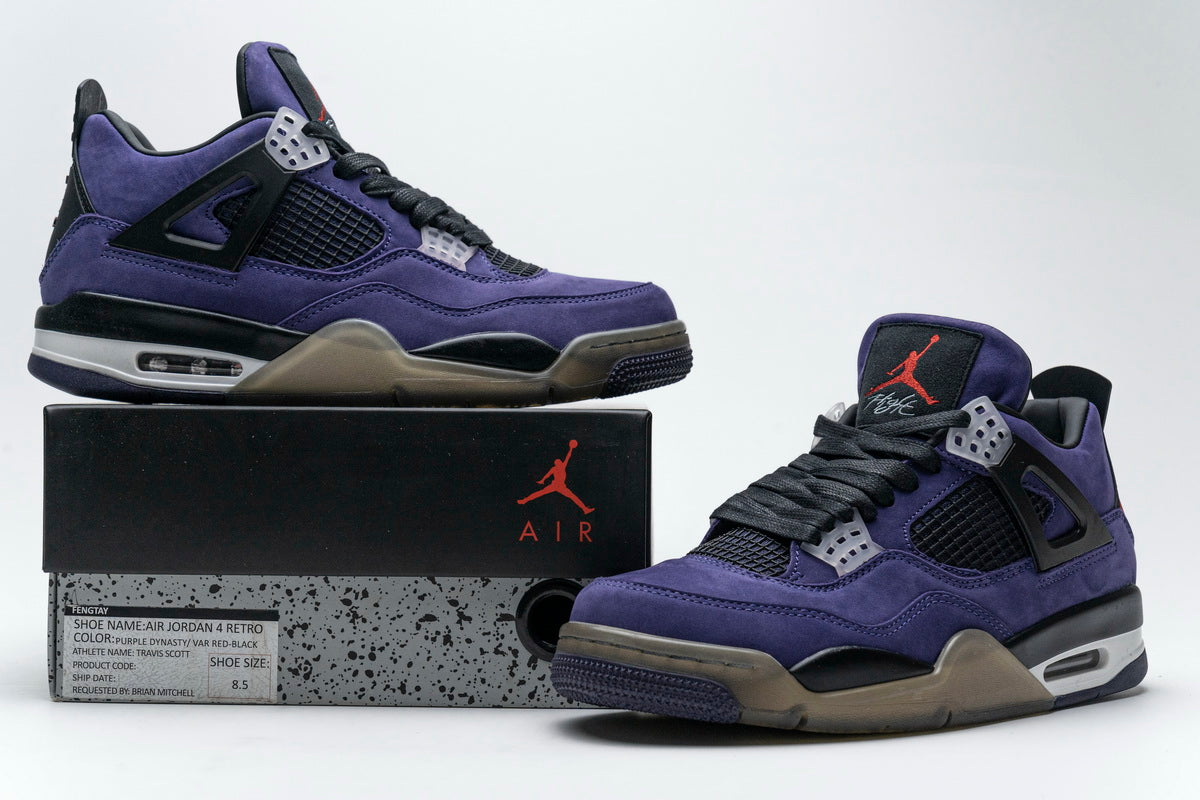 Air Jordan 4 X Travis Scott "Purple" (Limited Edition That Was Given Only To Travis Family And Friends)