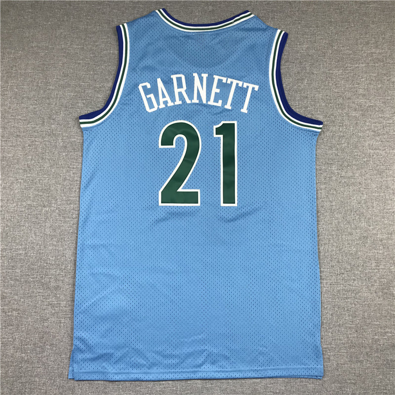NBA Minnesota Timberwolves Kevin Garnett  Retro 1995-1996 (Light Blue) & 2003-2004 (Dark Blue)