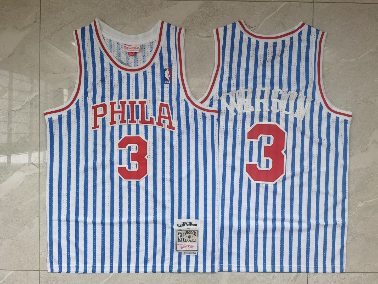 NBA Philadelphia 76ers Allen Iverson Retro 1996-1997