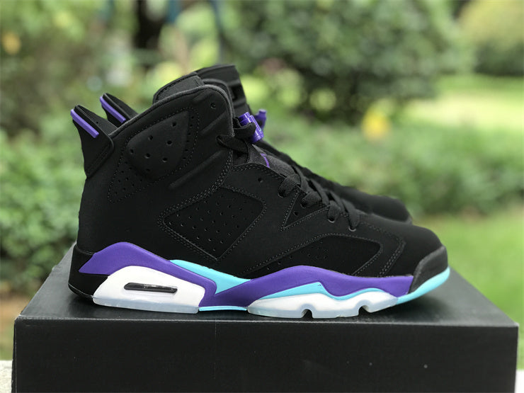 Jordan 6 black top and purple