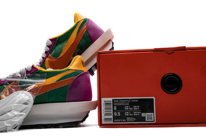 Sacai x Nike "LD Waffle Green Pink Orange"