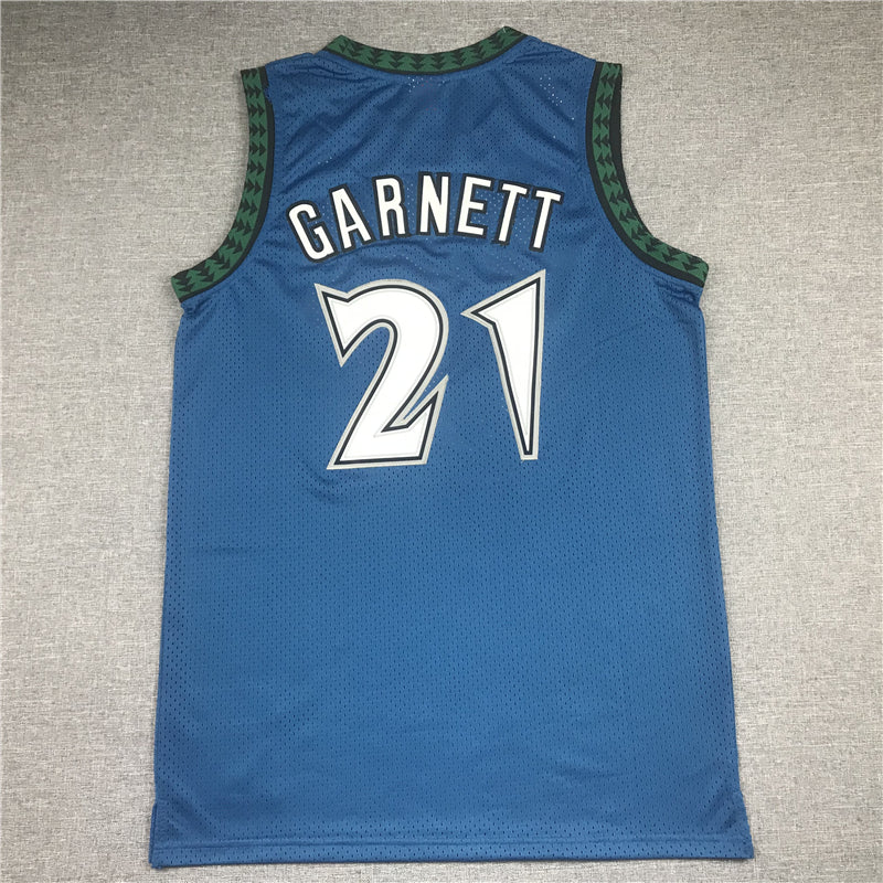 NBA Minnesota Timberwolves Kevin Garnett  Retro 1995-1996 (Light Blue) & 2003-2004 (Dark Blue)
