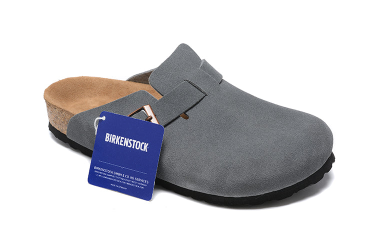 Birkenstock "Boston - Wolf Grey (Leather)"