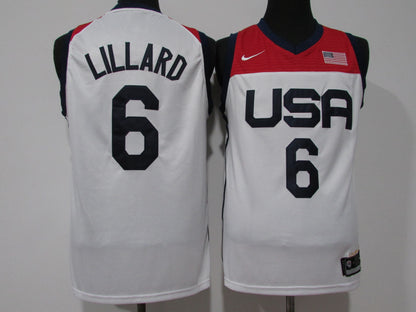 NBA USA Tokyo Olympics 2020 Home & Away ( Lillard, KD, Tatum,Booker)