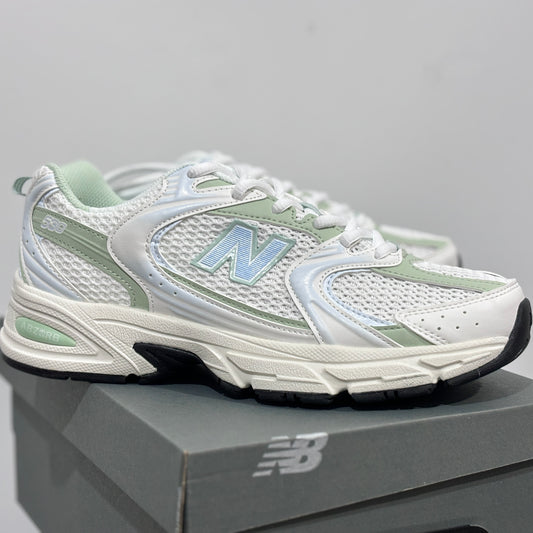 New Balance "530 White & Pure Green"