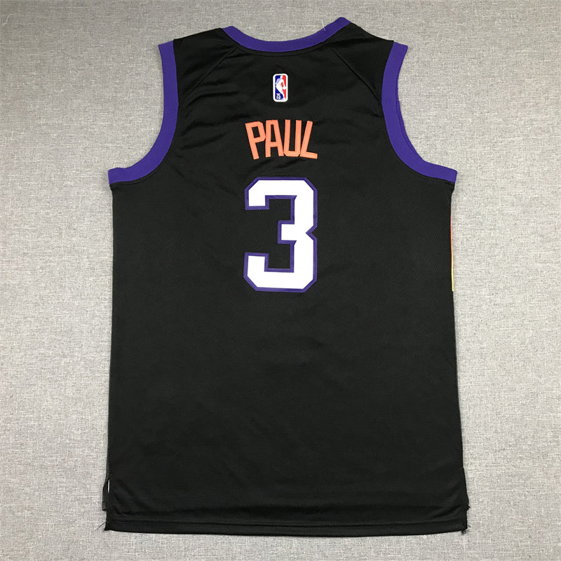 NBA Phoenix Suns 2021 (Home -Orange,Away -Purple, City Edition- Black) (Chris Paul, Devin Booker, Deandre Ayton)