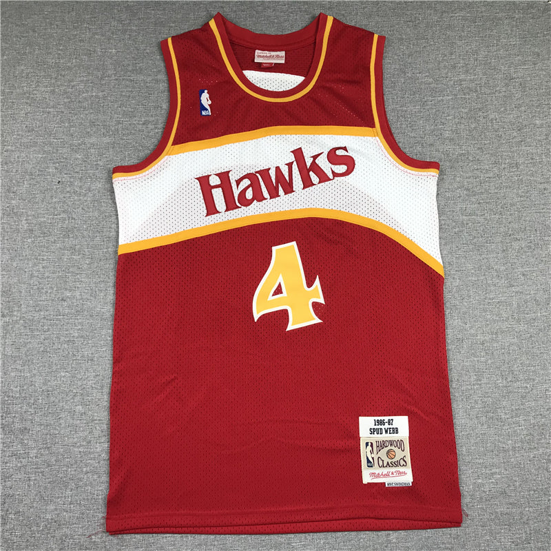 NBA Atlanta Hawks Retro Spud Webb 1986-1987