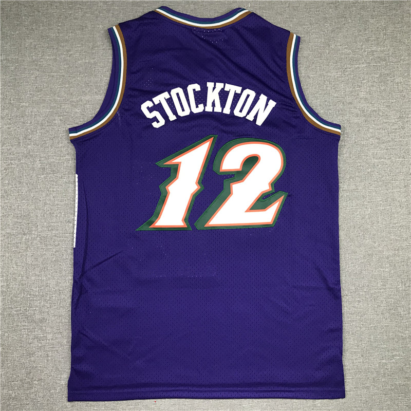 NBA Utah Jazz Retro 1996-1997 John Stockton (White / Purple)