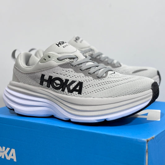 HOKA - Mafate Bondi 8 Light Gray