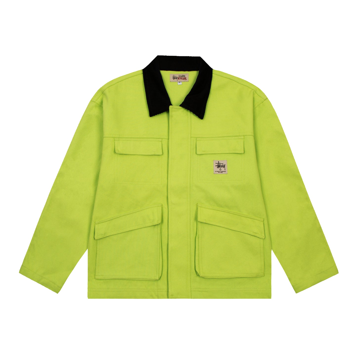 Stussy "Washed Canvas Jacket" (Black,White,Pink,Green,Turqese)